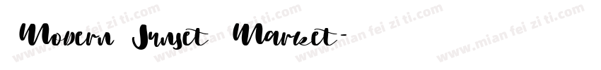 Modern Sunset Market字体转换